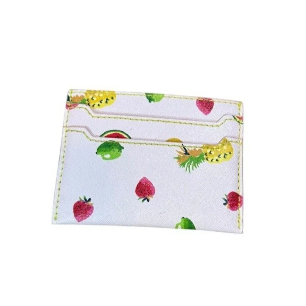 J Crew Cardholder Wallet Colorful Fruit Salad - Small - Preppy - Summer